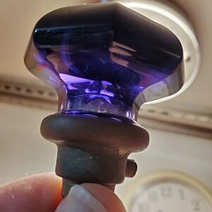Elegant Purple Glass Art Knob
